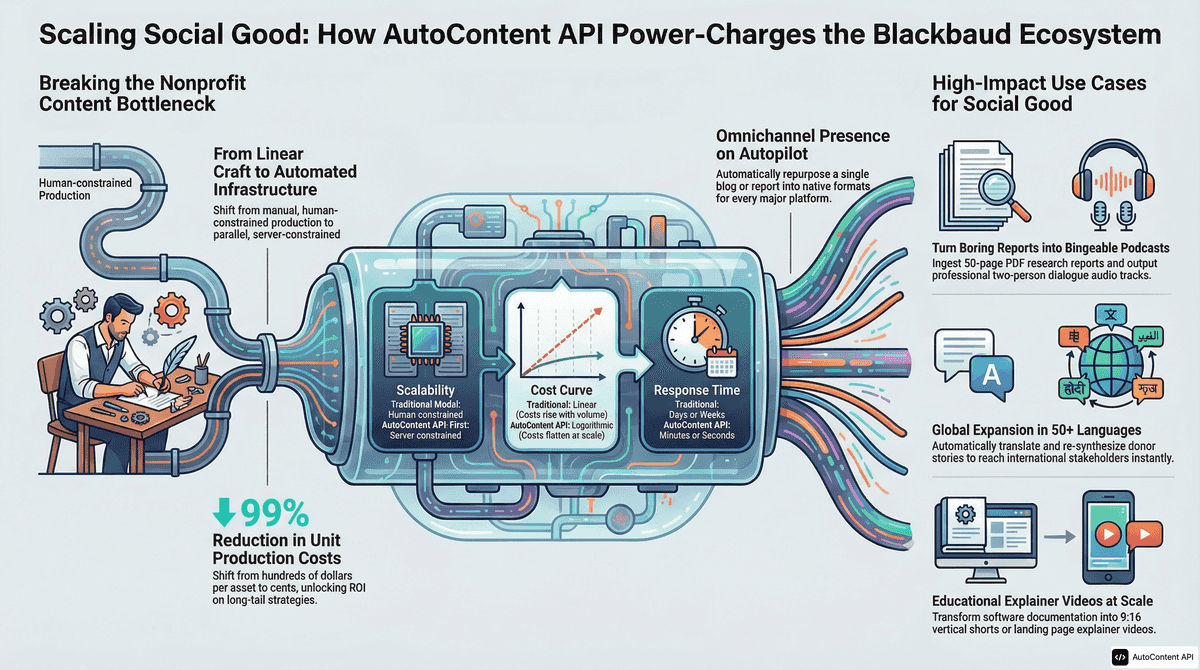 AutoContent API infographic for https://blackbaud.com/