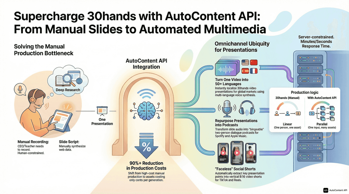 AutoContent API infographic for https://30hands.com/