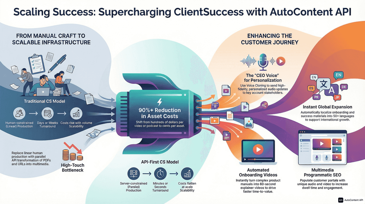 AutoContent API infographic for https://clientsuccess.com/