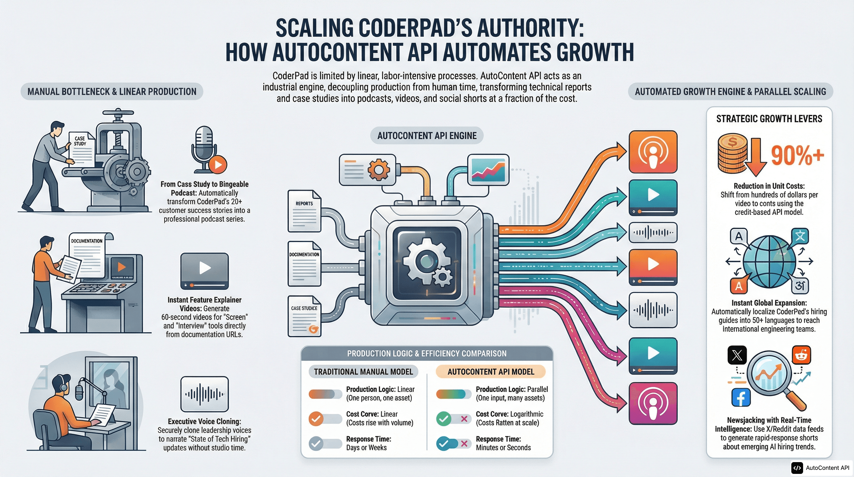 AutoContent API infographic for https://coderpad.io/