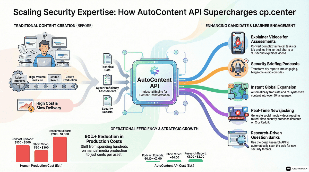 AutoContent API infographic for https://cp.center/