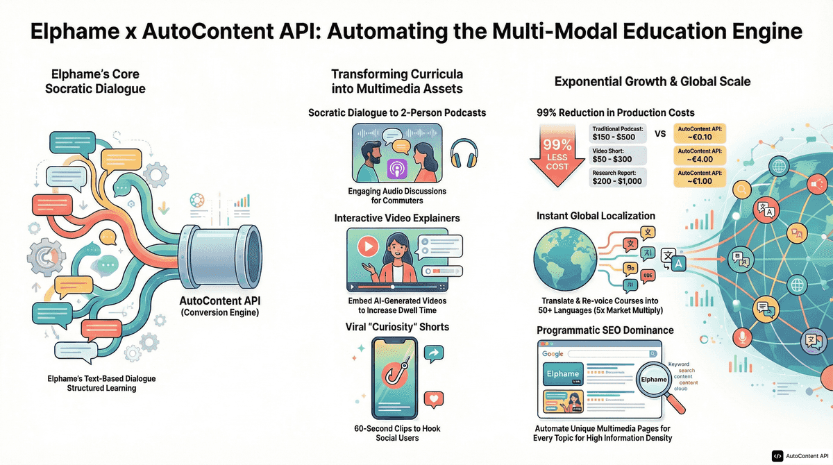 AutoContent API infographic for https://elphame.com/