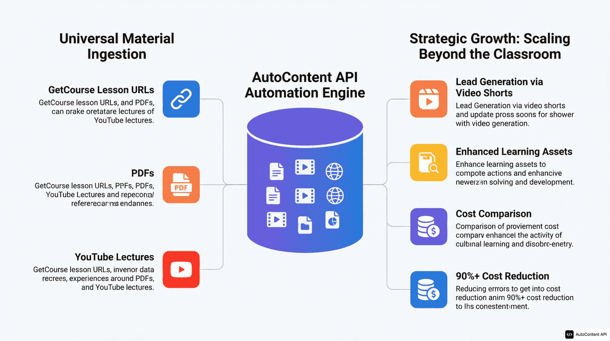 AutoContent API infographic for https://getcourse.io/
