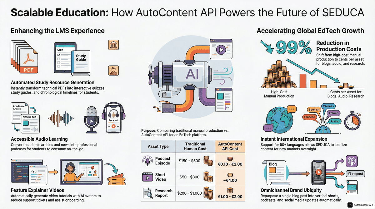 AutoContent API infographic for https://gseducativas.com/