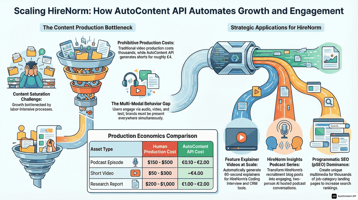AutoContent API infographic for https://hirenorm.com/