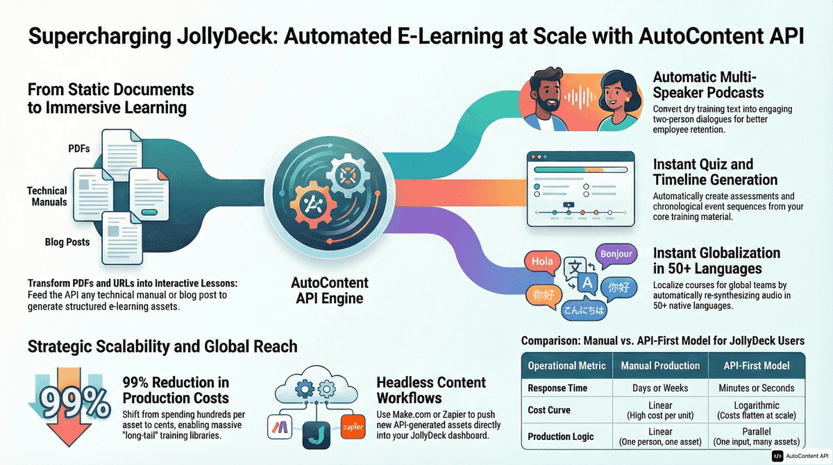 AutoContent API infographic for https://jollydeck.com/