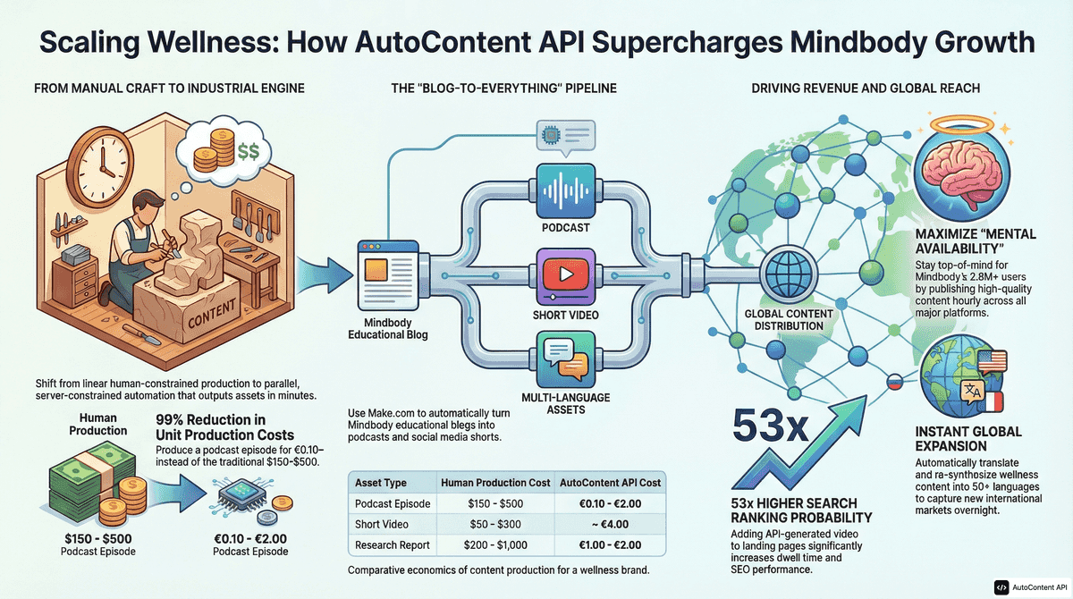 AutoContent API infographic for https://mindbodyonline.com/