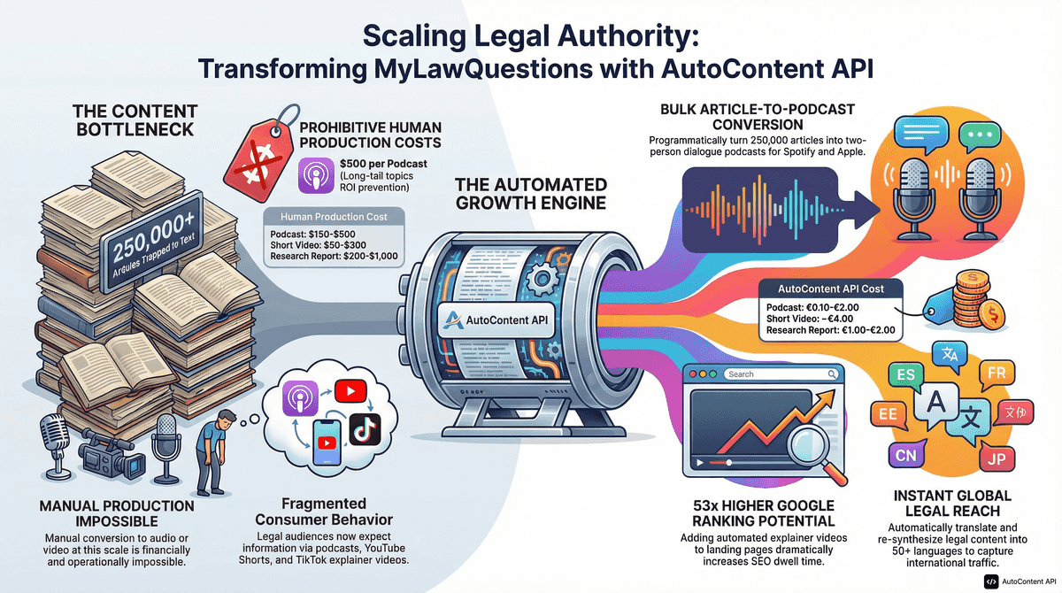 AutoContent API infographic for https://mylawquestions.com/