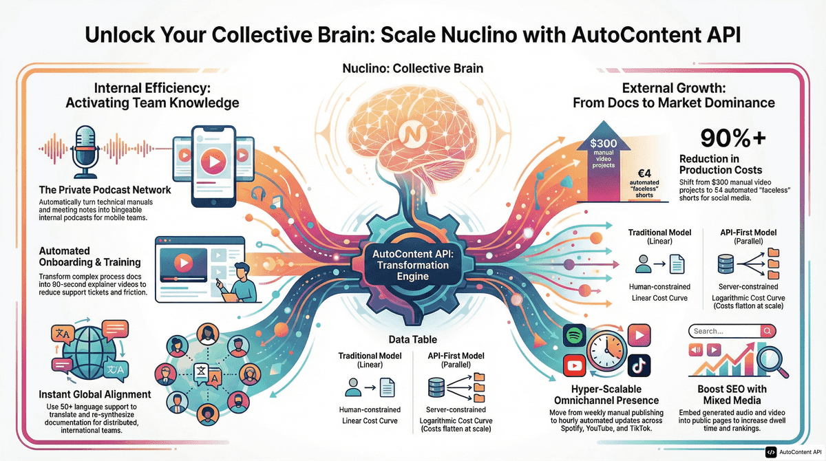 AutoContent API infographic for https://nuclino.com/