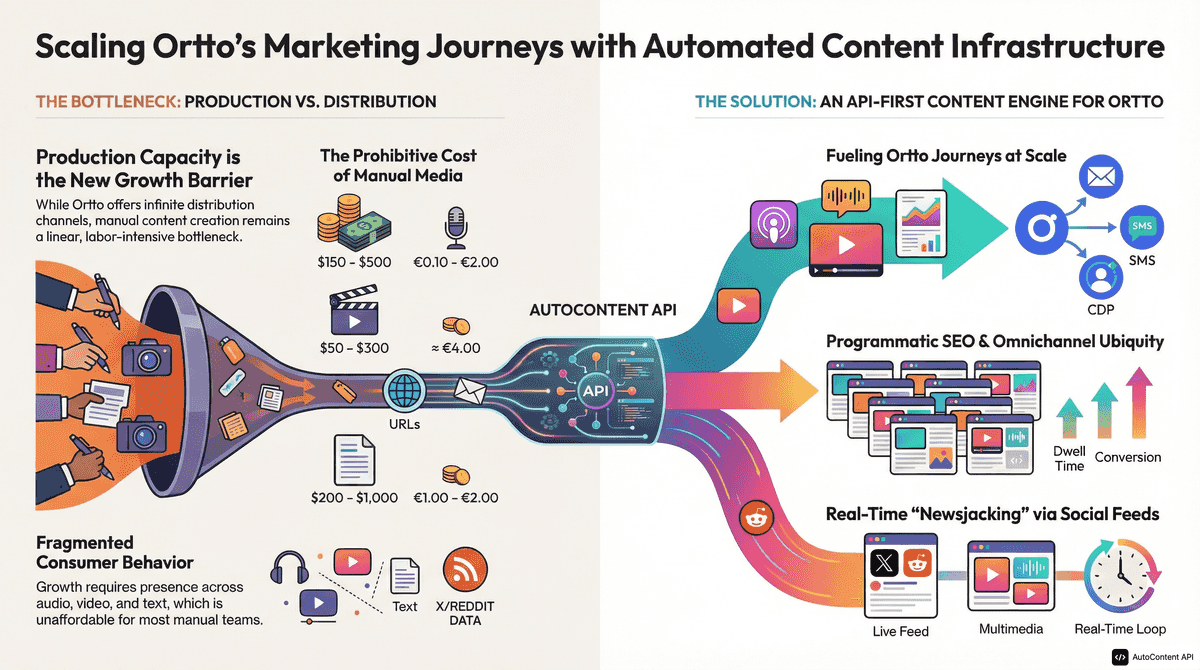 AutoContent API infographic for https://ortto.com/