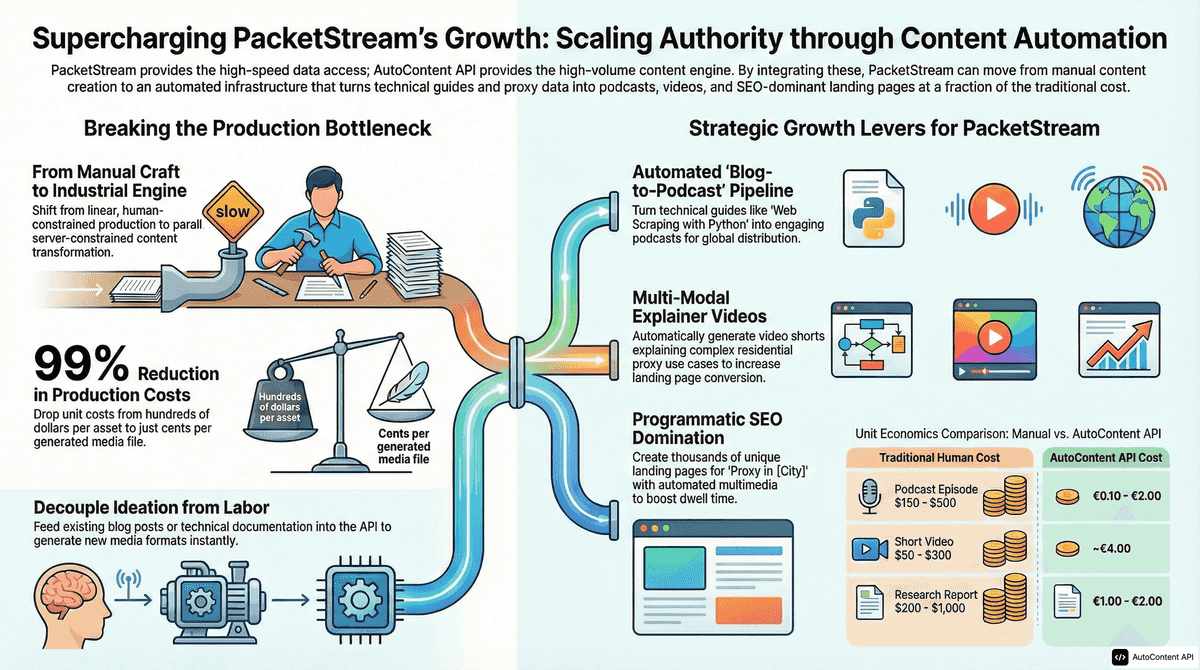 AutoContent API infographic for https://packetstream.io/