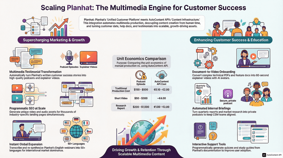 AutoContent API infographic for https://planhat.com/