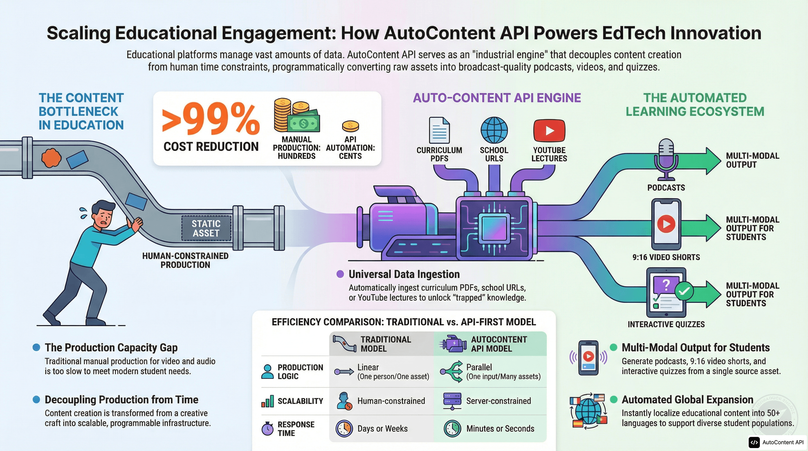 AutoContent API infographic for https://powerschool.com/