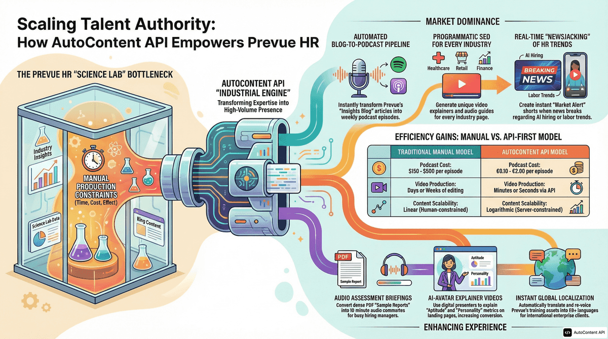 AutoContent API infographic for https://prevuehr.com/