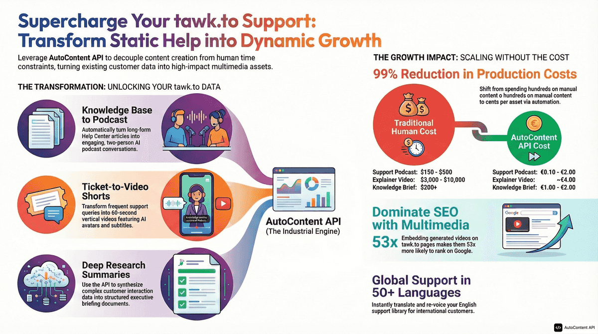 AutoContent API infographic for https://tawk.to/