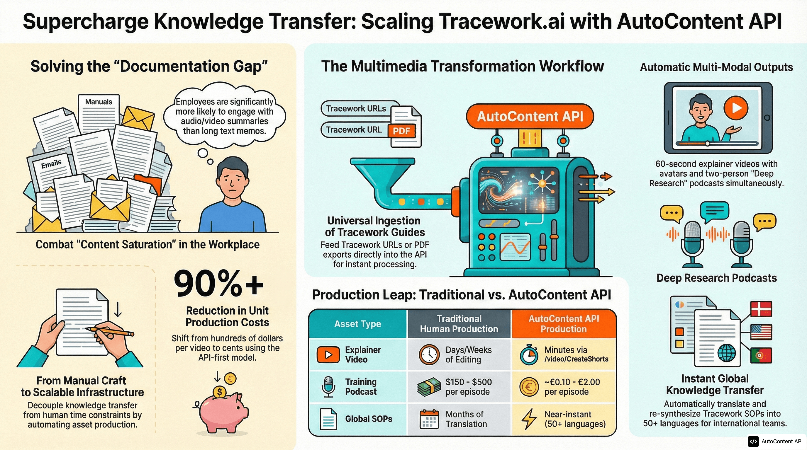 AutoContent API infographic for https://tracework.ai/